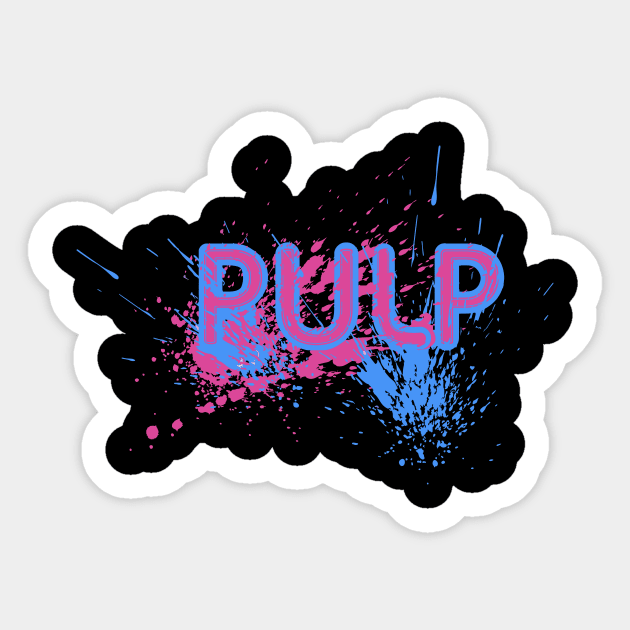 Pulp Mind Blowing Sticker by Raul Baeza